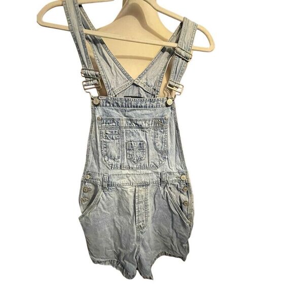Vintage No Boundaries Bib Overall Shorts Denim Size Small (Juniors 3-5) - Picture 2 of 14